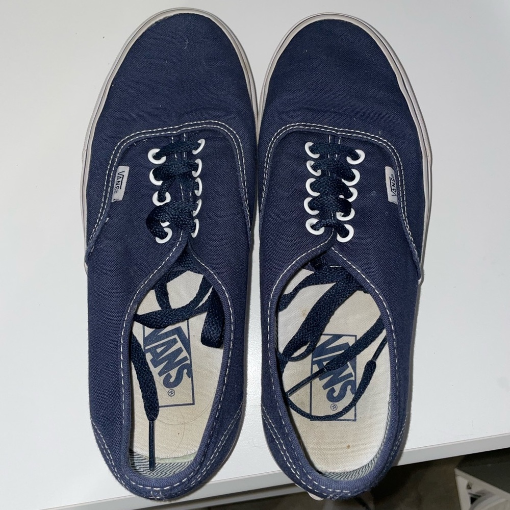 Navy Blue Low Top Vans